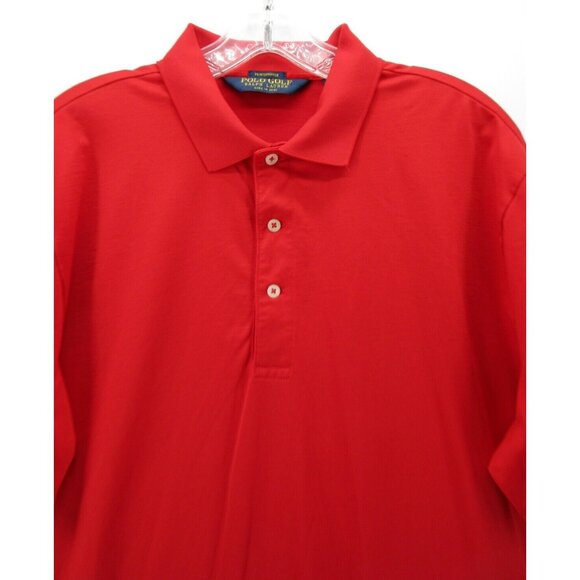 Ralph Lauren Polo Golf Shirt Large Performance Pullover Rugby Pima - Picture 2 of 11